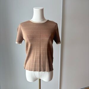 Vintage Brown Striped Women's Top